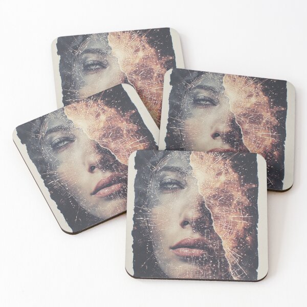 Item preview, Existential Tear: Shattered Inner World - Emotional Revelation Portrait Art designed and sold by Eden Underground Radio (Official Merch).