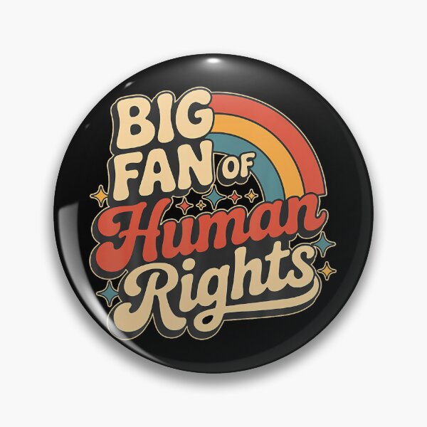 Item preview, Big Fan of Human Rights Retro Rainbow  designed and sold by LouisaOReilly.