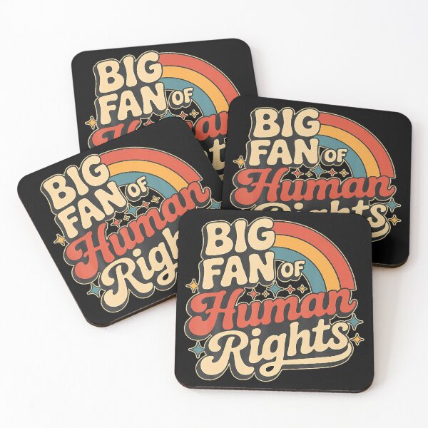 Item preview, Big Fan of Human Rights Retro Rainbow  designed and sold by LouisaOReilly.
