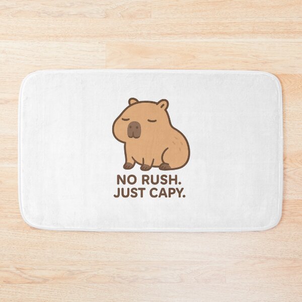 Item preview, Cute Capybara – No Rush Just Capy – Chill Animal Humor Design designed and sold by RetroPop23.