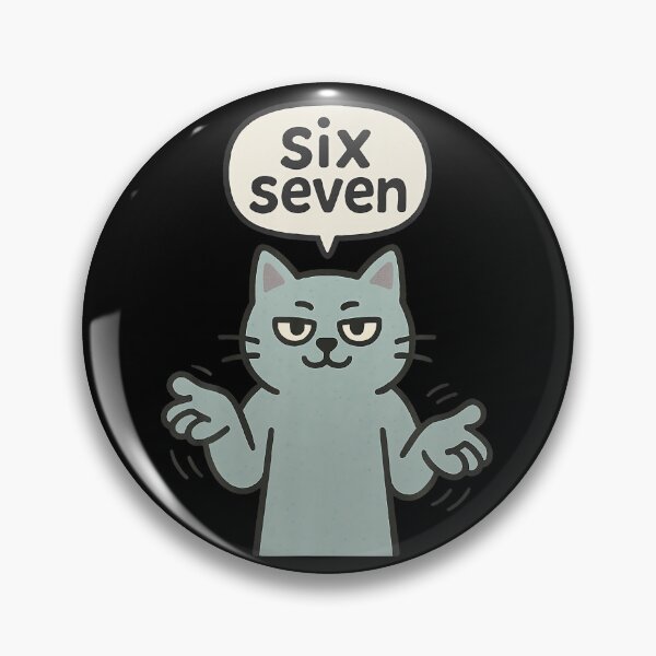 Item preview, 67 Six Seven 6-7 Cat - Funny Kids Gaming Brainrot Meme  designed and sold by LouisaOReilly.