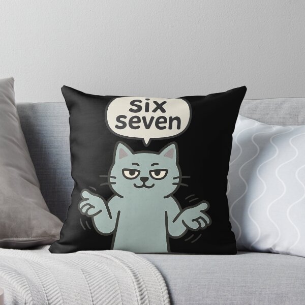 Item preview, 67 Six Seven 6-7 Cat - Funny Kids Gaming Brainrot Meme  designed and sold by LouisaOReilly.