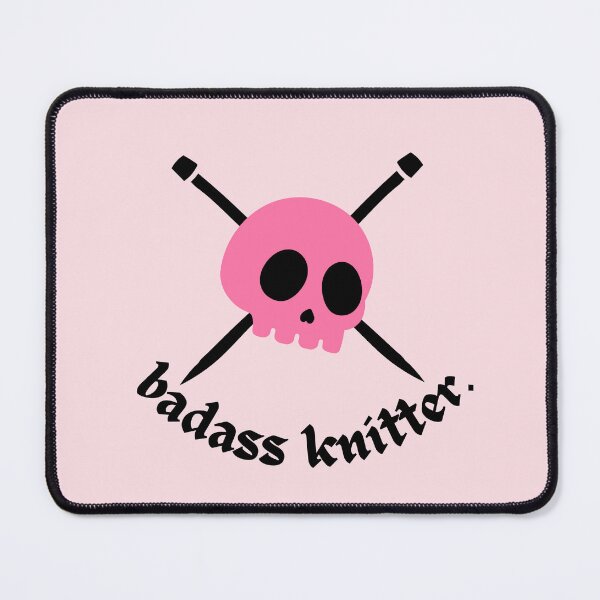 Item preview, Badass knitter  ~ skull with knitting needle crossbones  designed and sold by OmStudioz .