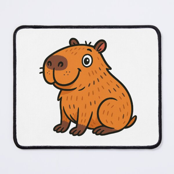 Item preview, Cute Capybara Cartoon – Happy Capybara Illustration – Adorable Animal Art designed and sold by RetroPop23.