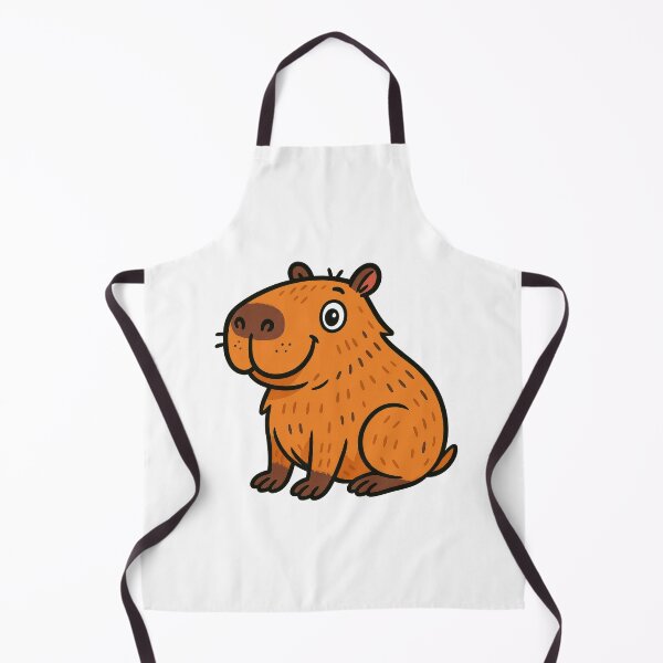 Item preview, Cute Capybara Cartoon – Happy Capybara Illustration – Adorable Animal Art designed and sold by RetroPop23.