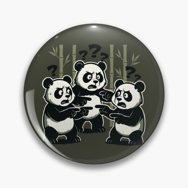 Item preview, Three Confused Pandas Pointing at Each Other designed and sold by Ghost on Toast.