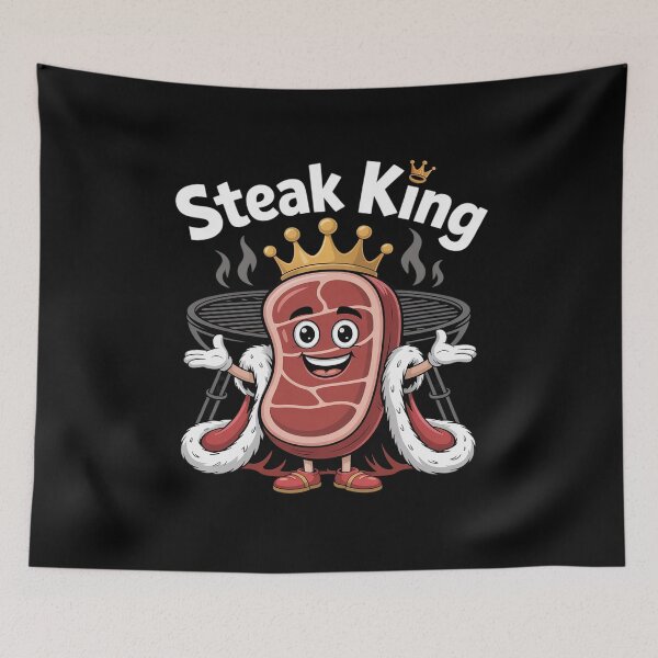 Item preview, Funny Steak King Meat Crown Grilling BBQ Meal Steak Lover designed and sold by LeeEvans222.