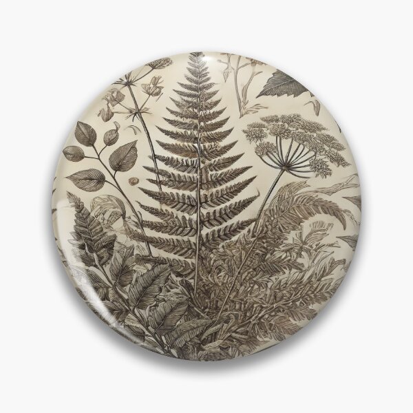 Item preview, Sepia Forest Study – Vintage Botanical Fern Pattern designed and sold by Silmoyo.