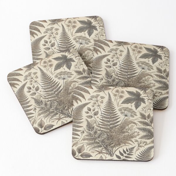 Item preview, Sepia Forest Study – Vintage Botanical Fern Pattern designed and sold by Silmoyo.