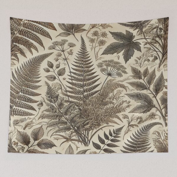 Item preview, Sepia Forest Study – Vintage Botanical Fern Pattern designed and sold by Silmoyo.