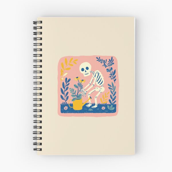 Item preview, Gardening Skeleton Plants, whimsical retro botanical illustration designed and sold by Magnificent Lizard.
