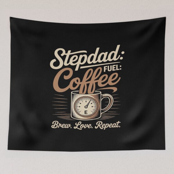 Item preview, Funny Stepdad Fuel Coffee Gauge Brew Love Repeat designed and sold by LeeEvans222.