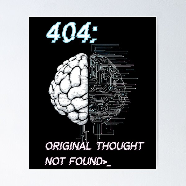 Item preview, 404 Error Message Futuristic AI Design designed and sold by Looloo Grafix.
