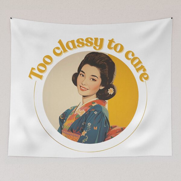Item preview, Elegant Vintage Woman Japan Too Classy to Care designed and sold by Vintage City.