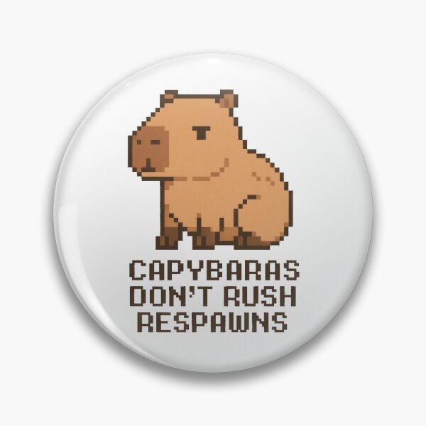 Item preview, Pixel Capybara – Don’t Rush Respawns – Funny Gamer Capybara Design designed and sold by RetroPop23.
