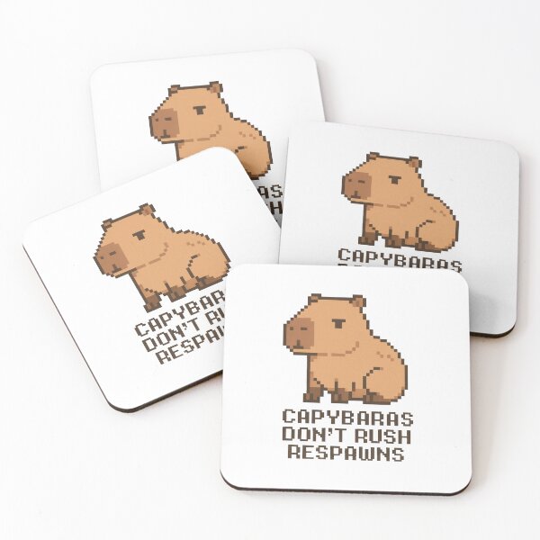 Item preview, Pixel Capybara – Don’t Rush Respawns – Funny Gamer Capybara Design designed and sold by RetroPop23.