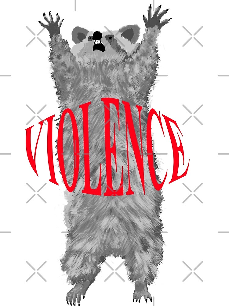 Thumbnail 3 of 3, Scarf, Violence Racoon designed and sold by PissKind.