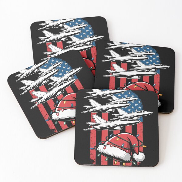 Item preview, Plane Flag American Christmas lights Santa designed and sold by VladoZork.