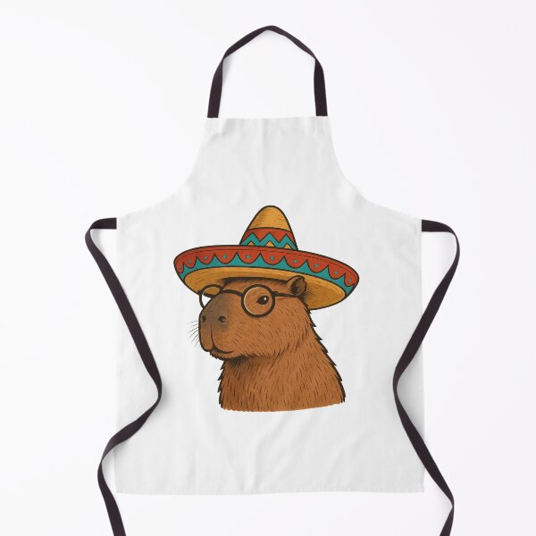Item preview, Capybara With Sombrero And Glasses Funny Smart Capybara Art designed and sold by RetroPop23.