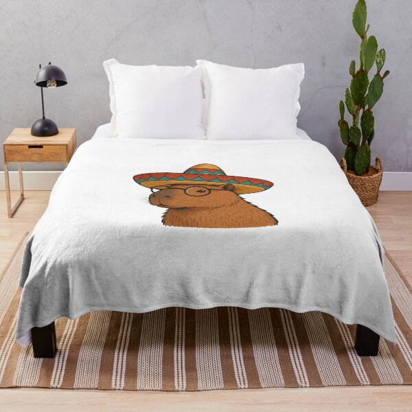 Item preview, Capybara With Sombrero And Glasses Funny Smart Capybara Art designed and sold by RetroPop23.