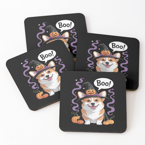 Item preview, Funny Witch Corgi Dogs Saying Boo Dressed As Ghost Halloween designed and sold by JonBarnes22.