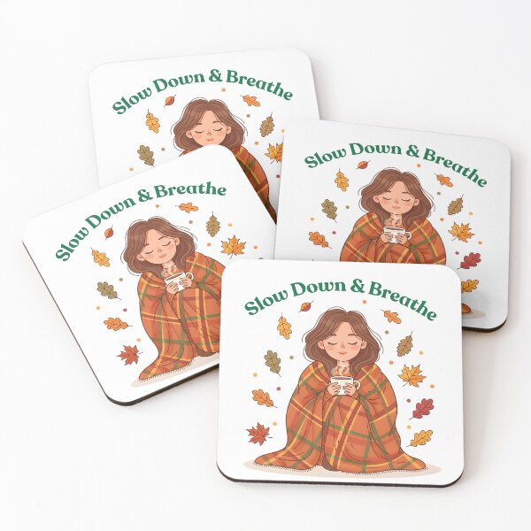 Item preview, Slow Down and Breathe – Cute Aesthetic Relaxing Quote | Mindfulness, Meditation, Calm & Mental Health Inspiration designed and sold by VibranPalette.