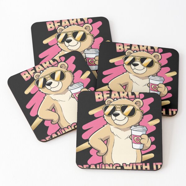 Item preview, Bearly Dealing With It – Funny Relatable Bear Design designed and sold by GiftedExplorer.