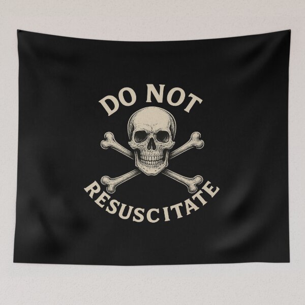 Item preview, Do Not Resuscitate Skull & Crossbones designed and sold by getpressedshirt.