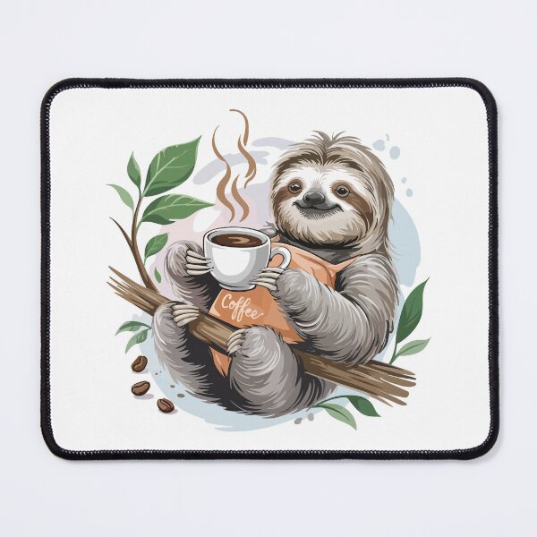 Item preview, Sloth drinking coffee designed and sold by Pluto ⭐️.