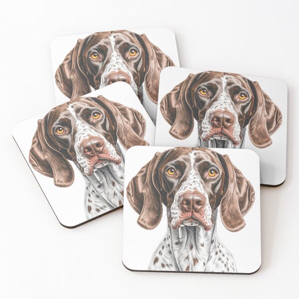 Item preview, Realistic portrait of an English Pointer – Artistic illustration of a hunting dog designed and sold by arteopolis.