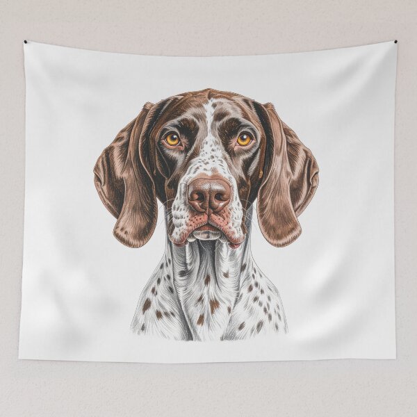 Item preview, Realistic portrait of an English Pointer – Artistic illustration of a hunting dog designed and sold by arteopolis.