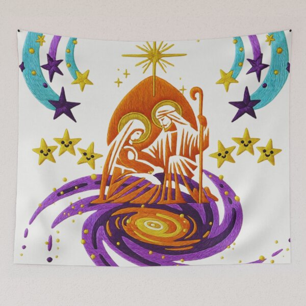 Item preview, Christmas Nativity Scene, Manger, Bethlehem, Christmas Eve, Stars, Galaxy designed and sold by Ciervo Primavera.