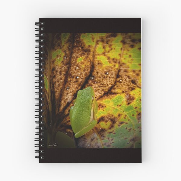 Item preview, Green Treefrog and Fall Foliage  designed and sold by Shannon Emmel .