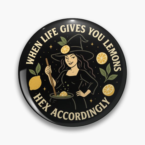 Item preview, The Lemon Witch: When Life Gives You Lemons, Hex Accordingly, Vintage Style   Halloween quote and Witch  designed and sold by davidjulie.