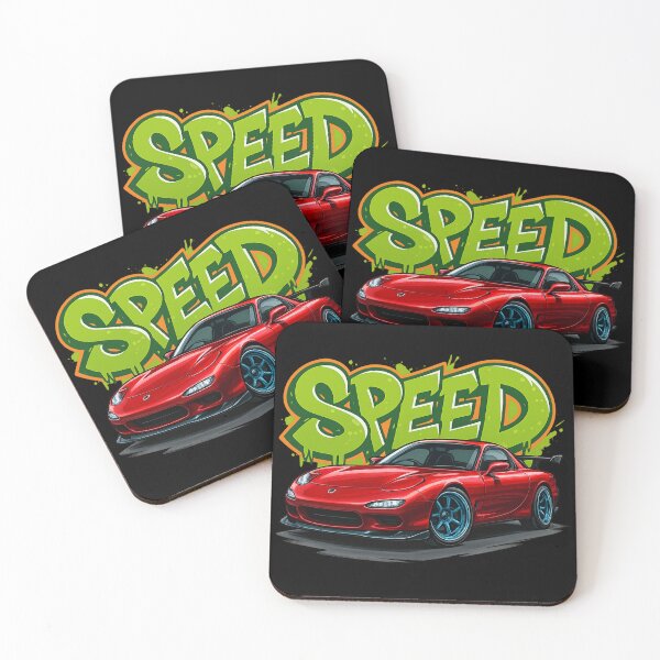 Item preview, SPEED – Red JDM Sports Car / Ahau Designs designed and sold by Ahau Designs.