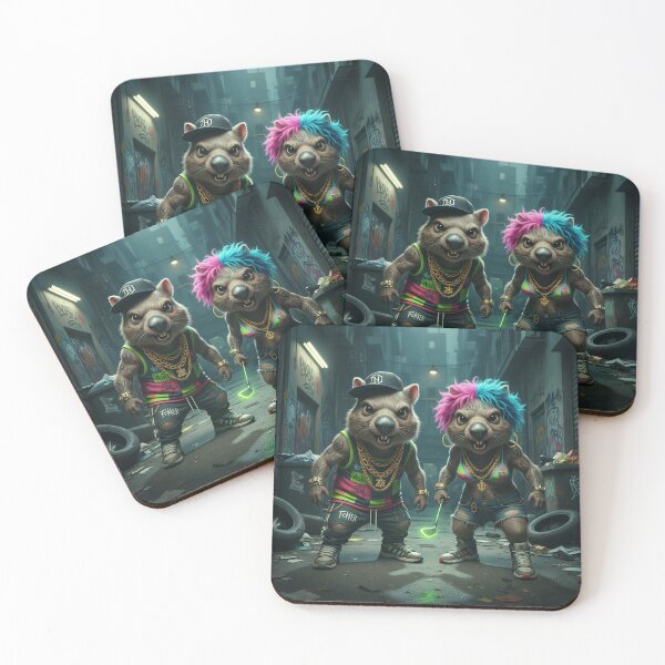 Item preview, Just a pair of Punk wombat rappers hanging out in the city designed and sold by J7Simpson.