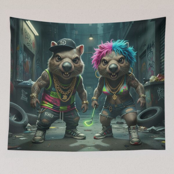 Item preview, Just a pair of Punk wombat rappers hanging out in the city designed and sold by J7Simpson.