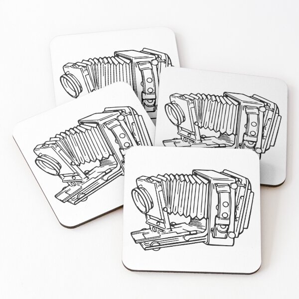 Item preview, 4x5 Film Land Camera, Vintage Camera Art, Folding Camera designed and sold by Film Camera Nerds.
