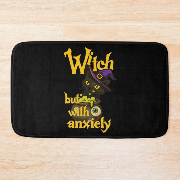 Item preview, Witch but with Anxiety – Relatable Halloween Cat designed and sold by SanPedroArt.