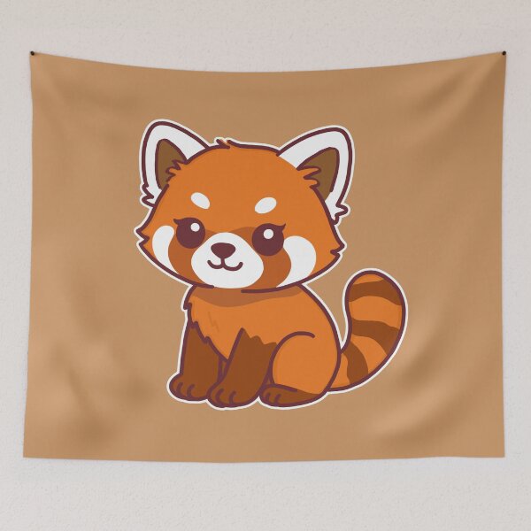 Item preview, Little Red Panda Buddy | Kawaii Nature Art designed and sold by BGMeYou.