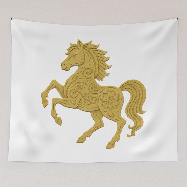 Item preview, Gold Year of the Horse Papercraft Design designed and sold by Vendeloc.