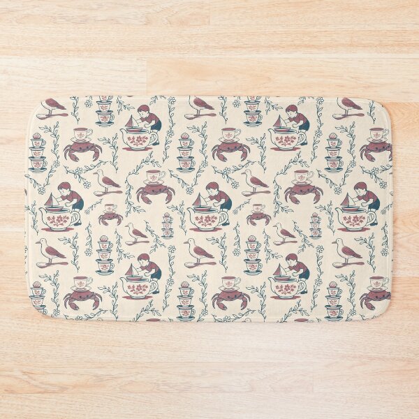 Item preview, Dark Teacup Regatta — Coastal Storybook Toile designed and sold by AtelierBrumeArt.