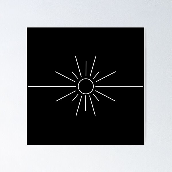 Item preview, Minimalist Sun (White - Large) – Radiant Line Art Design designed and sold by TummysEmporium.