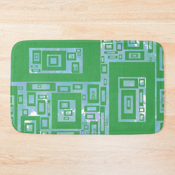 Item preview, Abstract greens and turquoises designed and sold by JustLagoons.