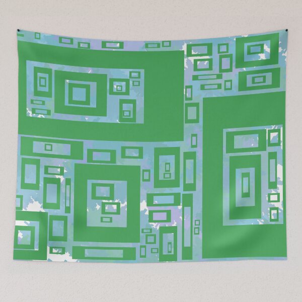 Item preview, Abstract greens and turquoises designed and sold by JustLagoons.