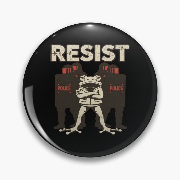 Item preview, Portland Frog Resist Protest T-Shirt - Defiant Green Frog vs Riot Gear designed and sold by KC1max.