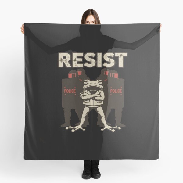 Item preview, Portland Frog Resist Protest T-Shirt - Defiant Green Frog vs Riot Gear designed and sold by KC1max.