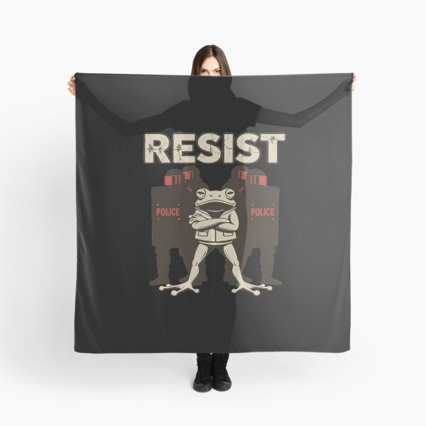 Item preview, Portland Frog Resist Protest T-Shirt - Defiant Green Frog vs Riot Gear designed and sold by KC1max.
