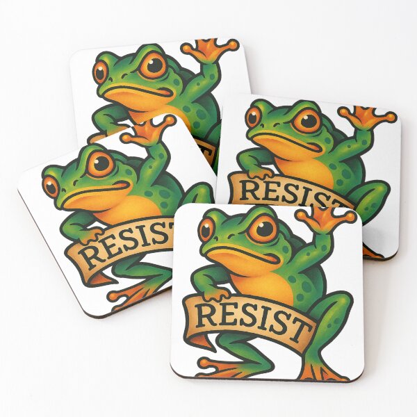 Item preview, Resist Frog – Portland Style Protest Art designed and sold by derb darb.