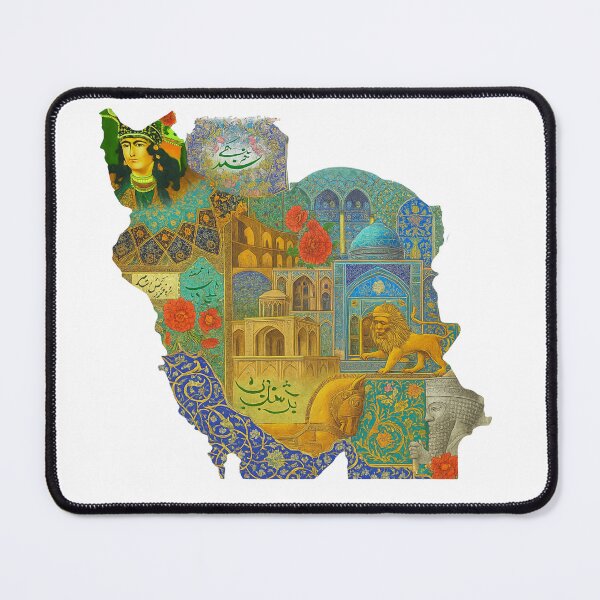 Item preview, Map of Iran Collage – Persian Empire Art designed and sold by PersianGallary.